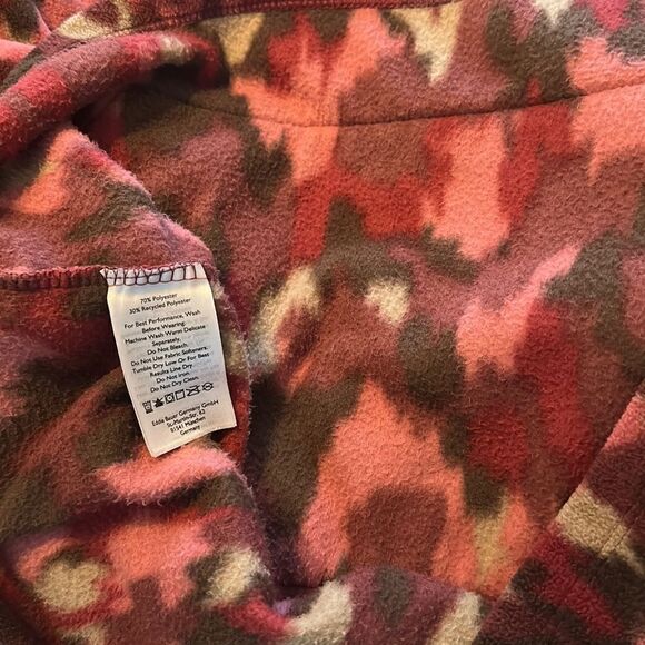 Eddie Bauer Women's Quest Fleece Funnel-Neck Pink Redwood Camo Medium M EUC - Picture 8 of 8